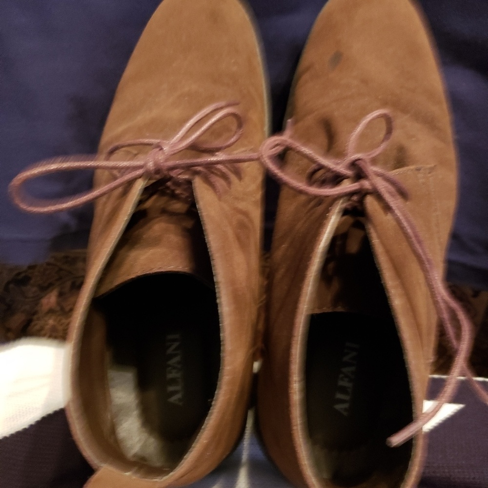 A pair of brown shoes!